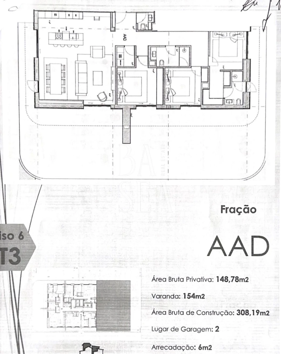 Apartamento T3 para Venda em Meixomil Planta 2