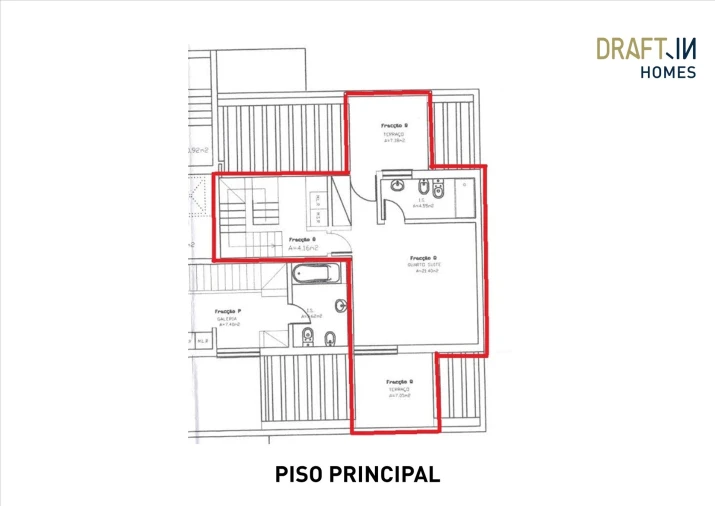Apartamento T3 para Venda em Ermidas-Sado Planta 1