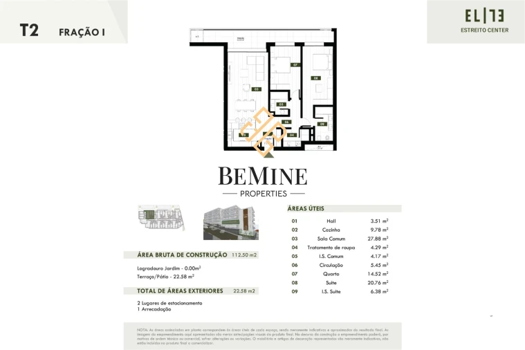 Apartamento T2 para Venda em Estreito de Camara de Lobos Planta 1