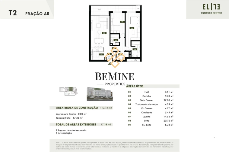 Apartamento T2 para Venda em Estreito de Camara de Lobos Planta 1