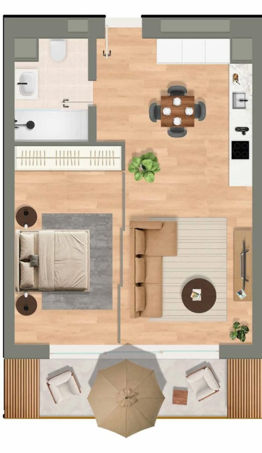 Apartamento T3 para Venda em Luz de Tavira e Santo Estêvão Planta 1