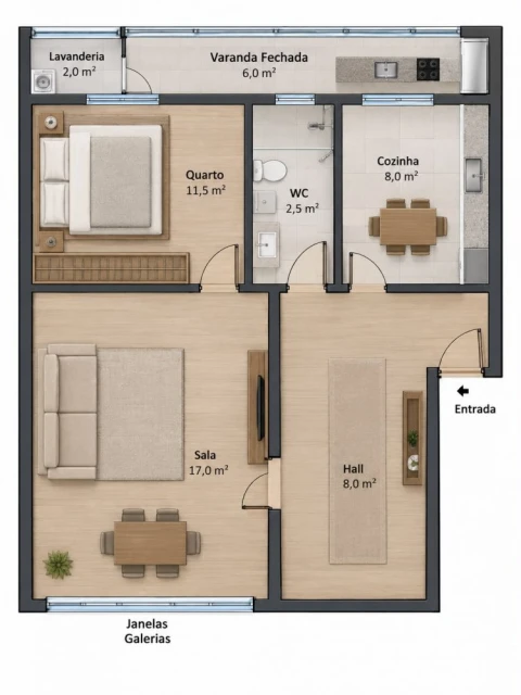 Apartamento T1 para Venda em Alto do Seixalinho, Santo André e Verderena