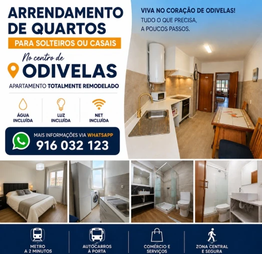 Quarto para Arrendamento em Odivelas Planta 1