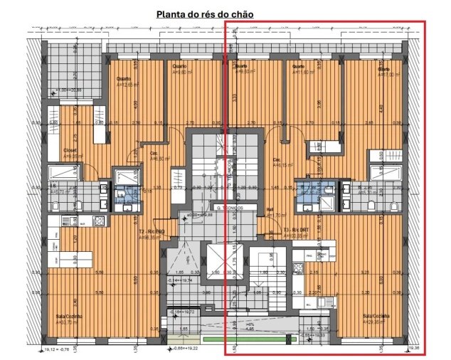 Apartamento T3 para Venda em Montijo e Afonsoeiro Planta 1