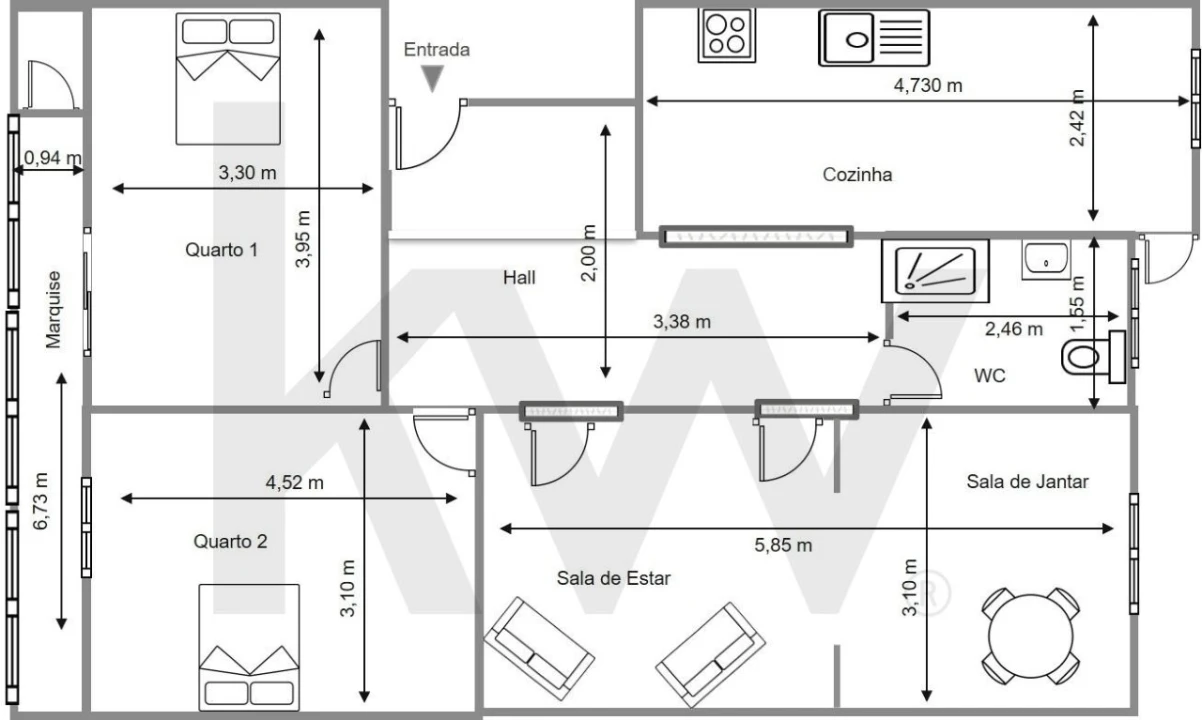 Apartamento T2 para Venda em Almada, Cova da Piedade, Pragal e Cacilhas Foto 25