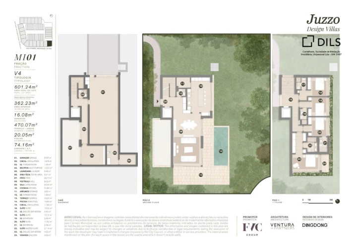 Moradia T4 para Venda em Cascais e Estoril Planta 1
