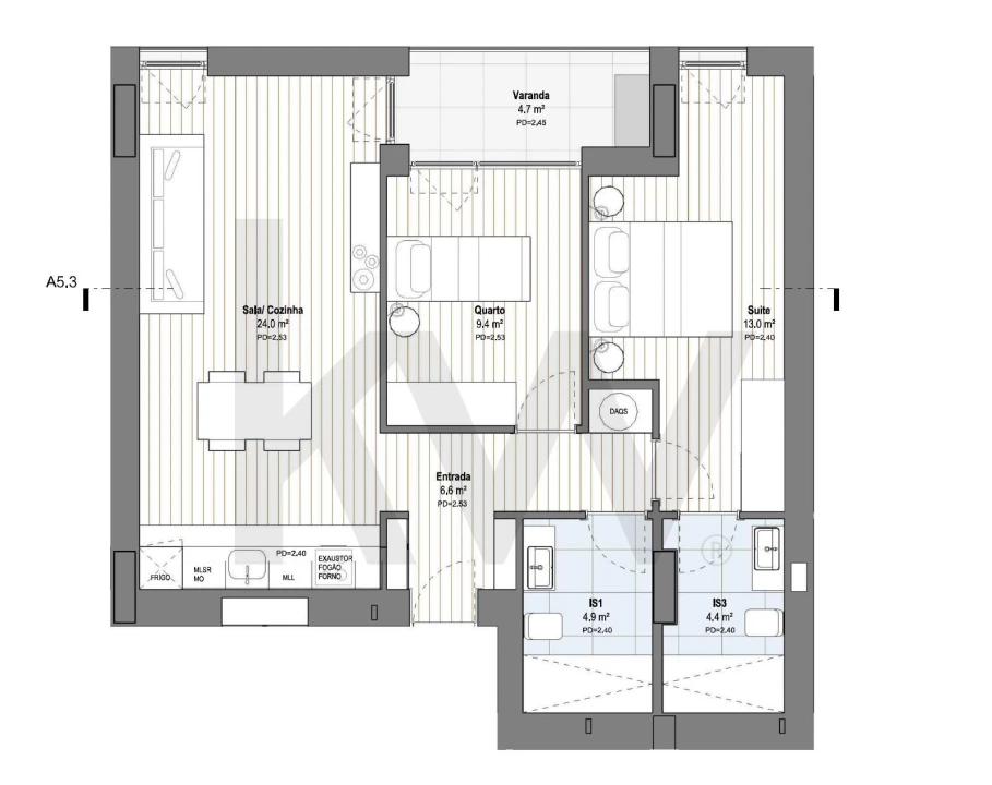 Apartamento T2 para Venda em Mafamude e Vilar do Paraíso Foto 10