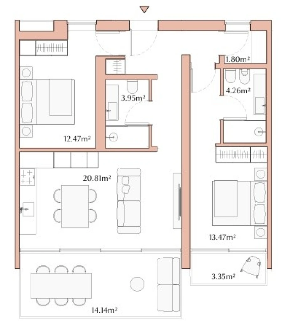 Apartamento T1 para Venda em Quarteira Planta 1