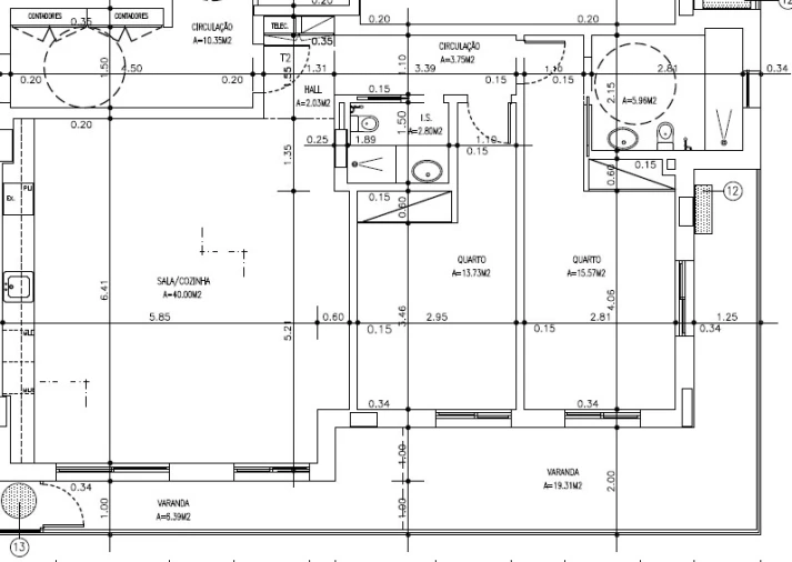 Apartamento T2 para Venda em Montijo e Afonsoeiro Planta 1