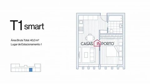 Apartamento T1 para Venda em Lordelo do Ouro e Massarelos