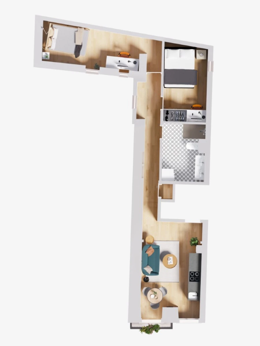 Apartamento T2 para Venda em Misericórdia Planta 1