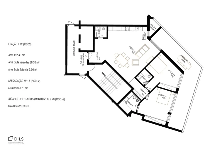 Apartamento T2 para Venda em Cascais e Estoril Planta 1
