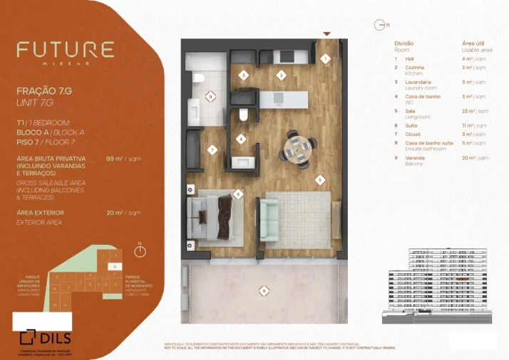 Apartamento T1 para Venda em Algés, Linda-A-Velha e Cruz Quebrada-Dafundo Planta 1