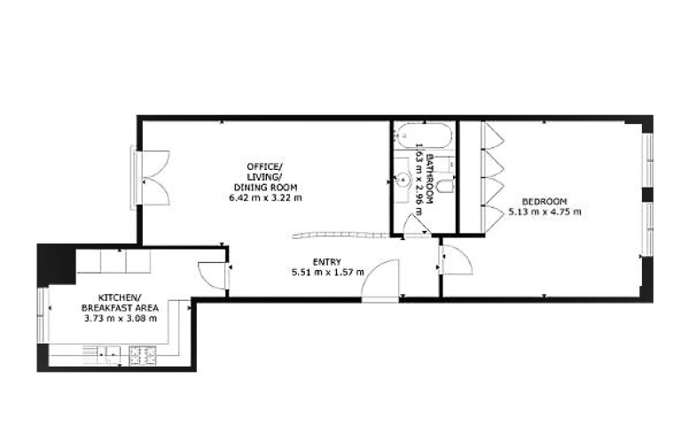 Apartamento T1 para Arrendamento em Campolide Planta 1
