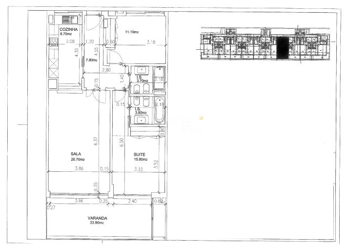 Apartamento T2 para Venda em Lagos (São Sebastião e Santa Maria) Planta 1