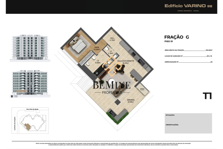 Apartamento T1 para Venda em São Martinho Planta 1