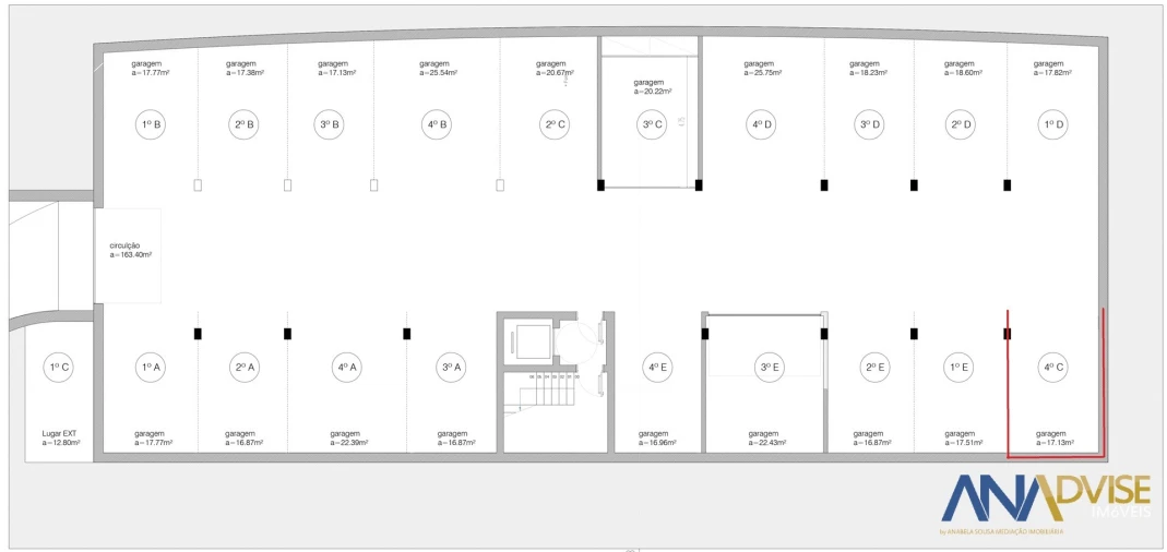 Apartamento T1 para Venda em Viseu Planta 3