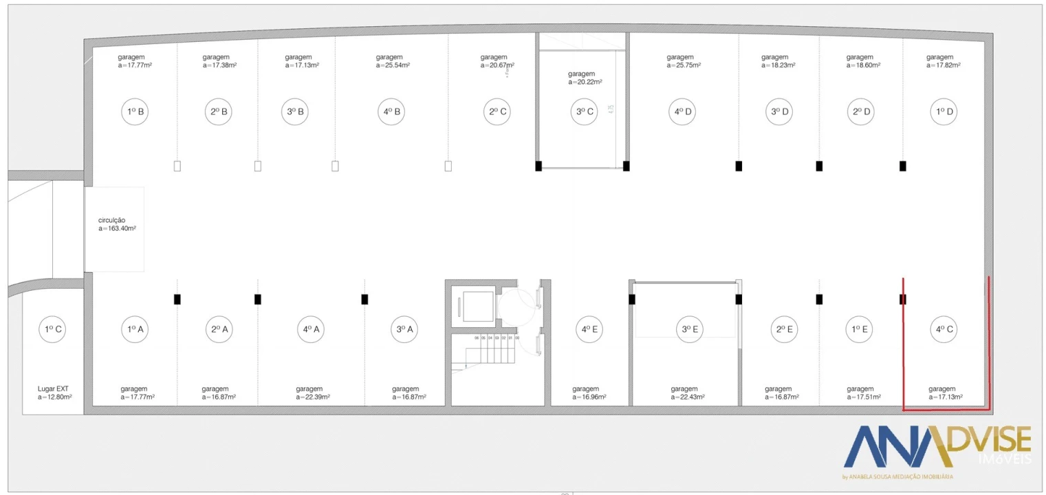 Apartamento T1 para Venda em Viseu Planta 3