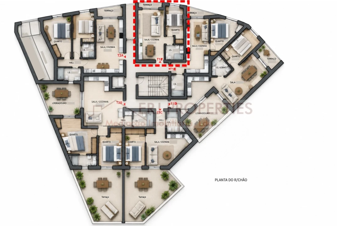 Apartamento T1 para Venda em Vila Nova de Cacela Foto 2