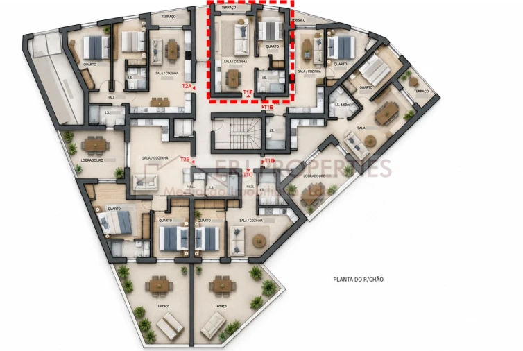 Apartamento T1 para Venda em Vila Nova de Cacela Foto 2