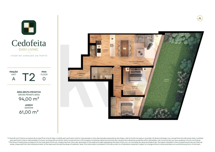 Apartamento T2 para Venda em Cedofeita, Santo Ildefonso, Sé, Miragaia, São Nicolau e Vitória Planta 1