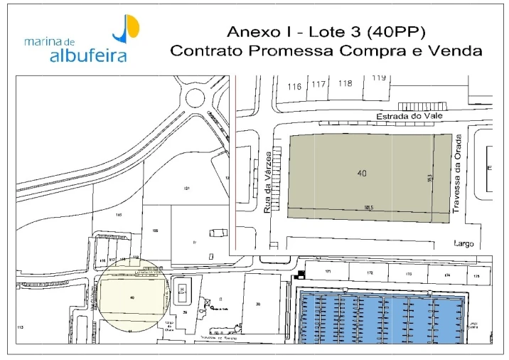 Terreno P/ Prédio para Venda em Albufeira e Olhos de Água Planta 1
