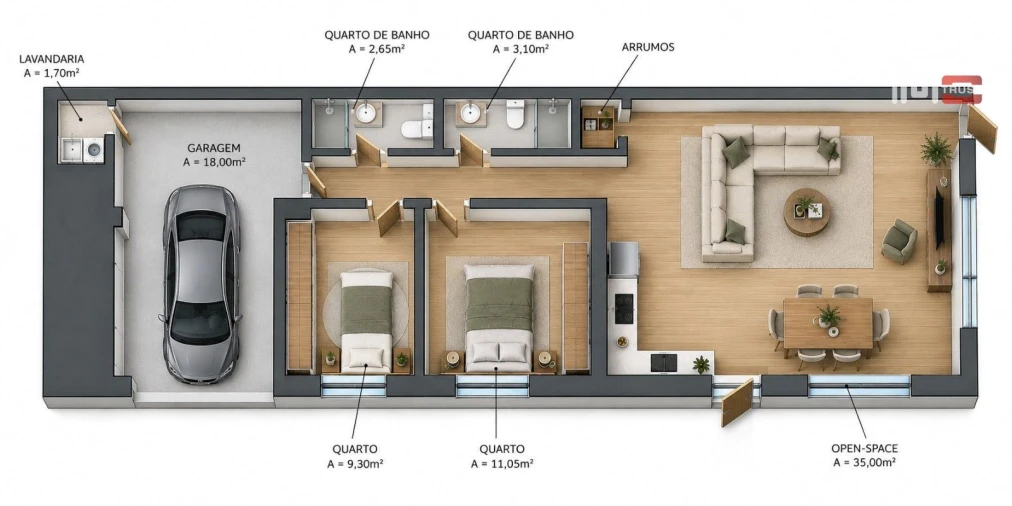 Apartamento T2 para Venda em Montijo e Afonsoeiro Foto 2