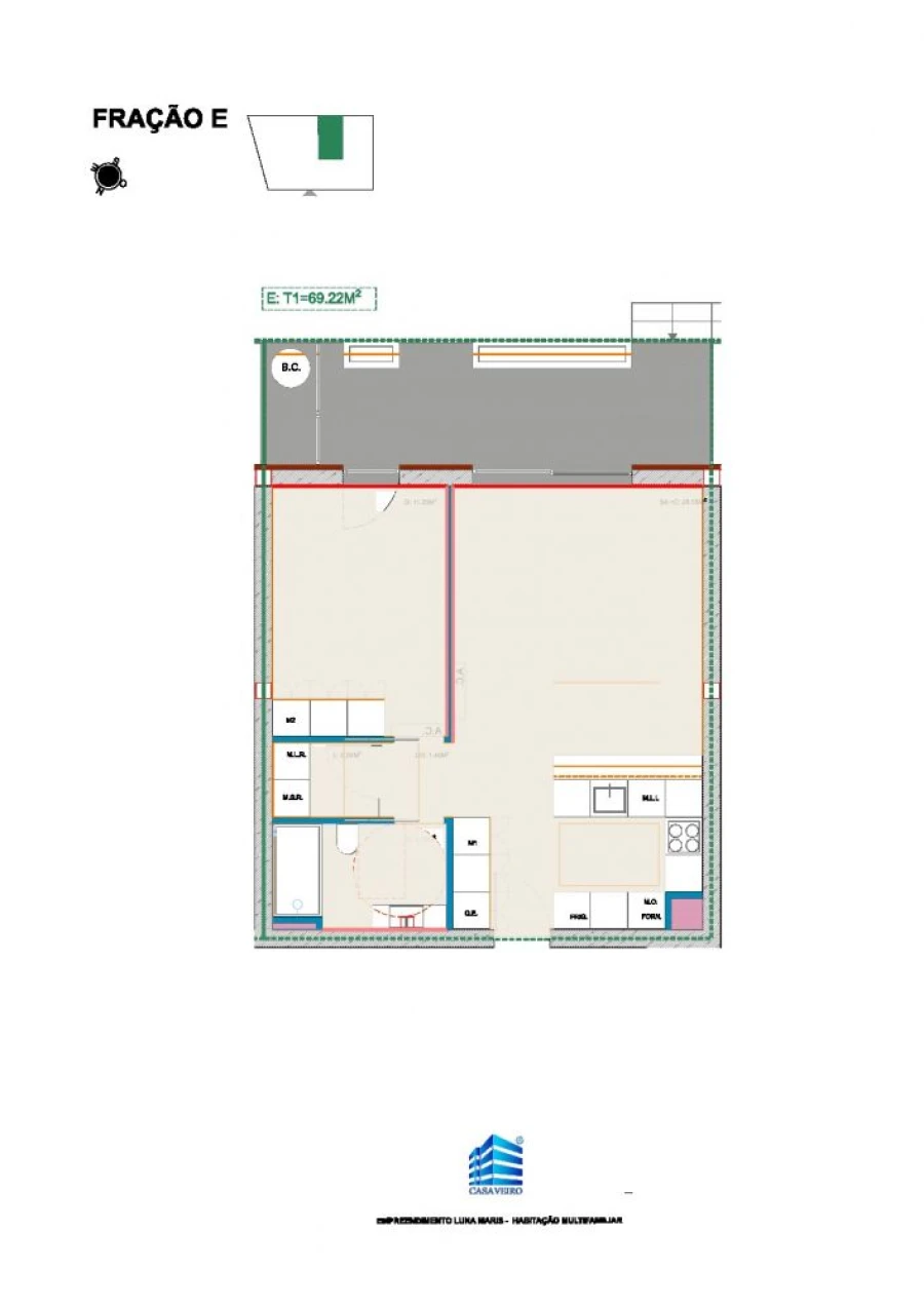 Apartamento T1 para Venda em Gafanha da Nazaré Planta 1