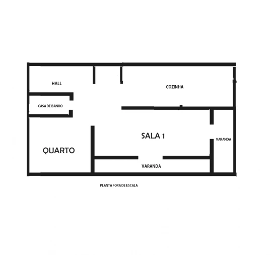 Apartamento T2 para Arrendamento em Encosta do Sol Planta 1