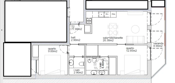 Apartamento T2 para Venda em Chafe