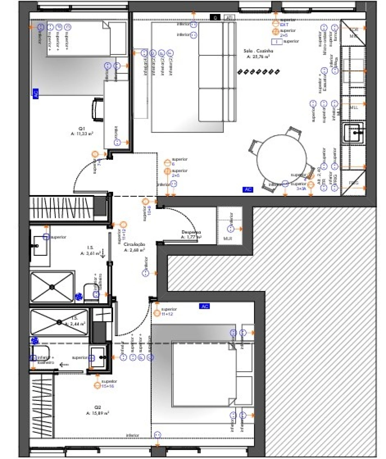 Apartamento T2 para Venda em Amora Planta 2