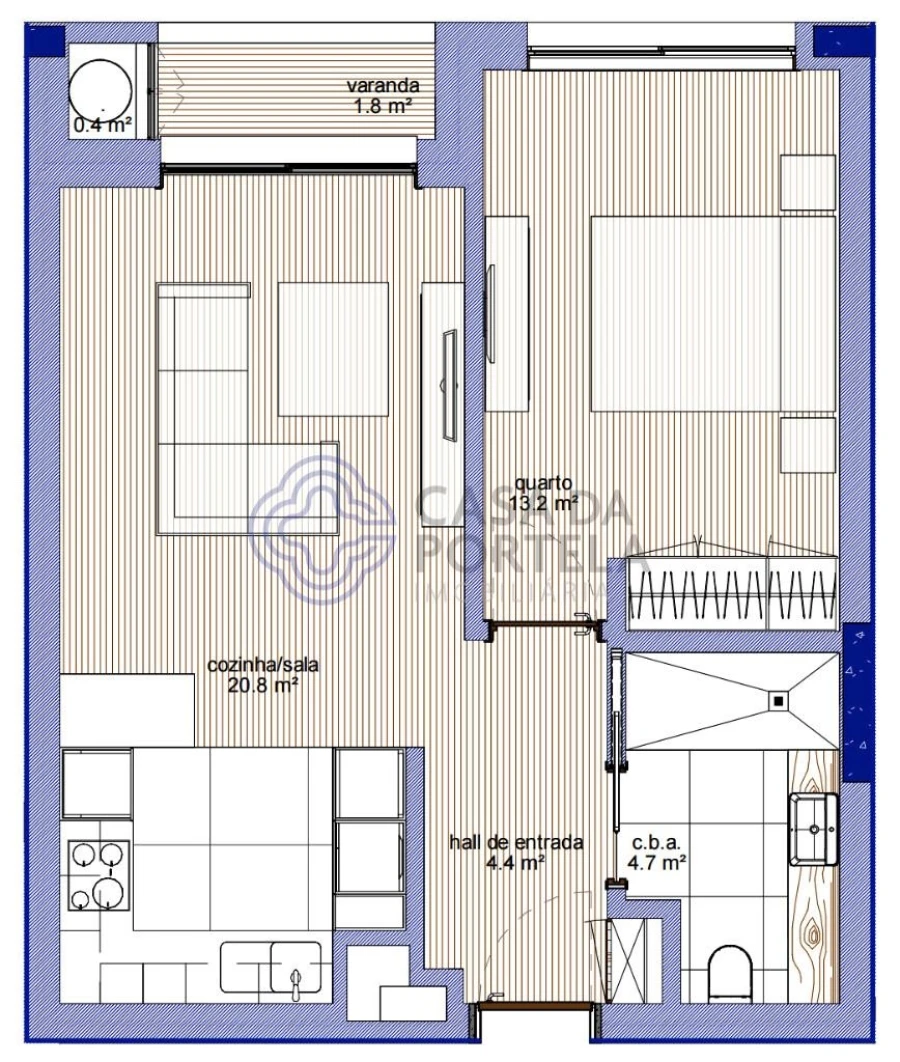Apartamento T1 para Venda em Cidade da Maia Foto 3