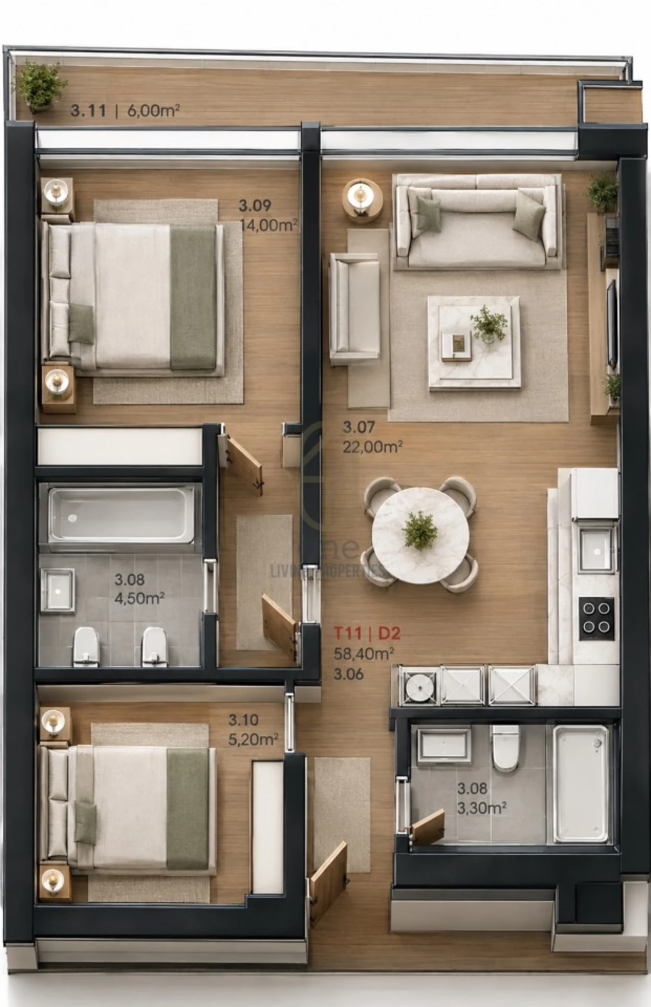 Apartamento T1 para Venda em Canidelo Foto 4