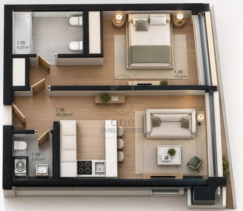 Apartamento T1 para Venda em Canidelo Foto 4