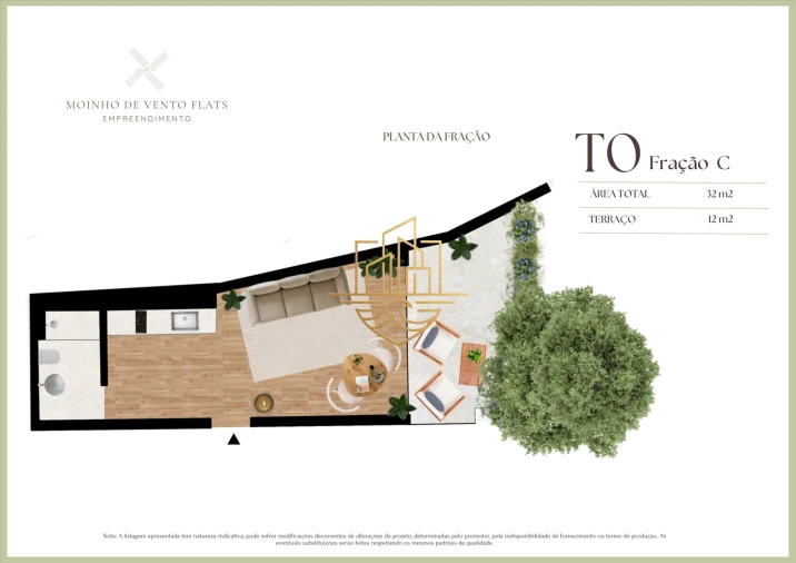 Apartamento T0 para Venda em Matosinhos e Leça da Palmeira Planta 1