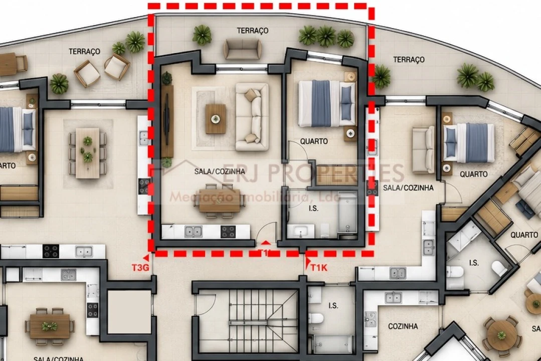 Apartamento T1 para Venda em Vila Nova de Cacela Foto 2