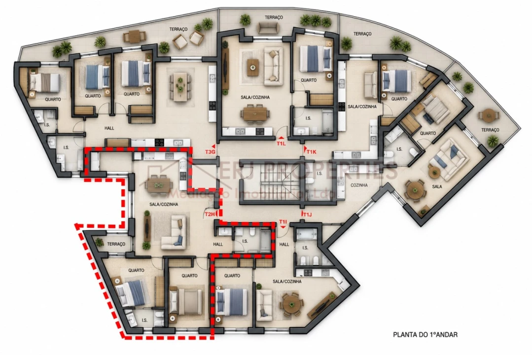 Apartamento T2 para Venda em Vila Nova de Cacela Foto 1