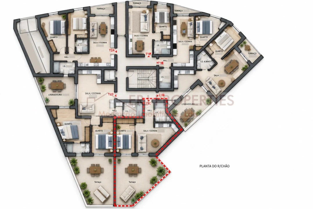 Apartamento T1 para Venda em Vila Nova de Cacela Foto 1