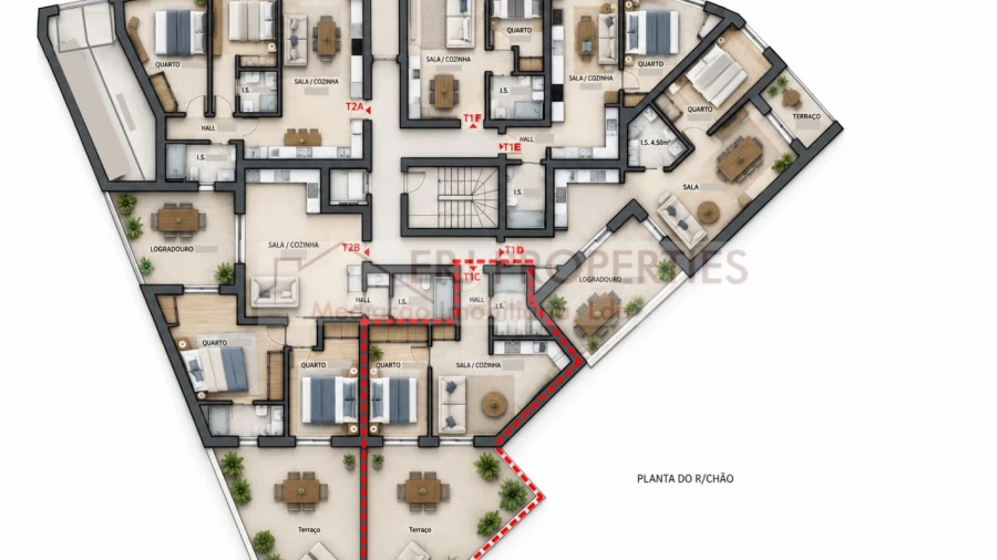 Apartamento T1 para Venda em Vila Nova de Cacela
