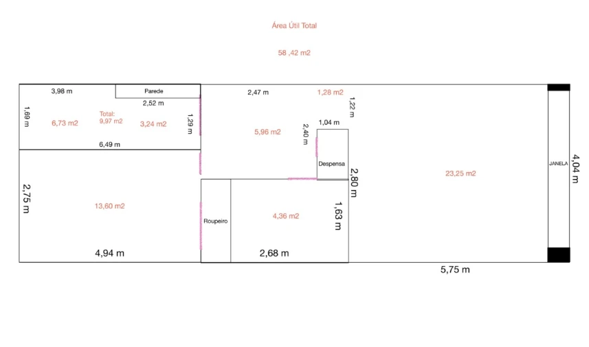 Apartamento T1 para Arrendamento em Arroios Planta 1