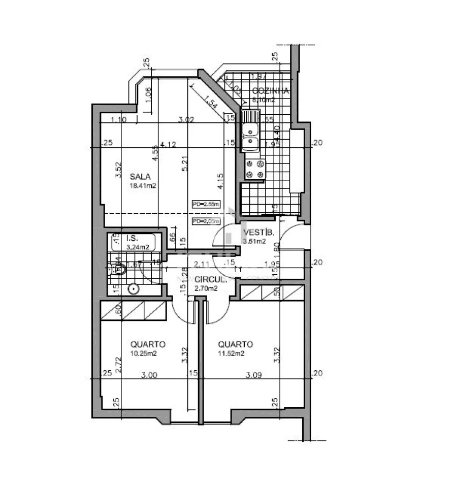 Apartamento T2 para Venda em Cascais e Estoril Planta 1