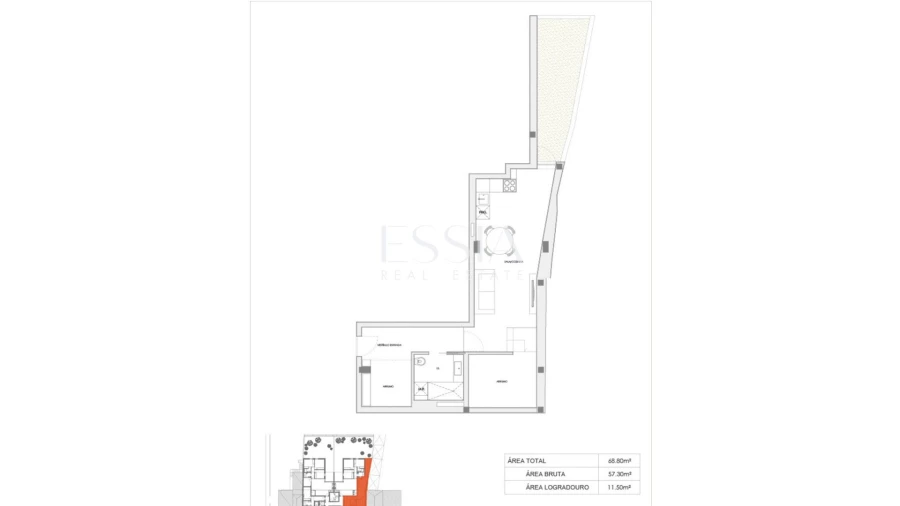 Apartamento T1 para Venda em Bonfim Planta 1