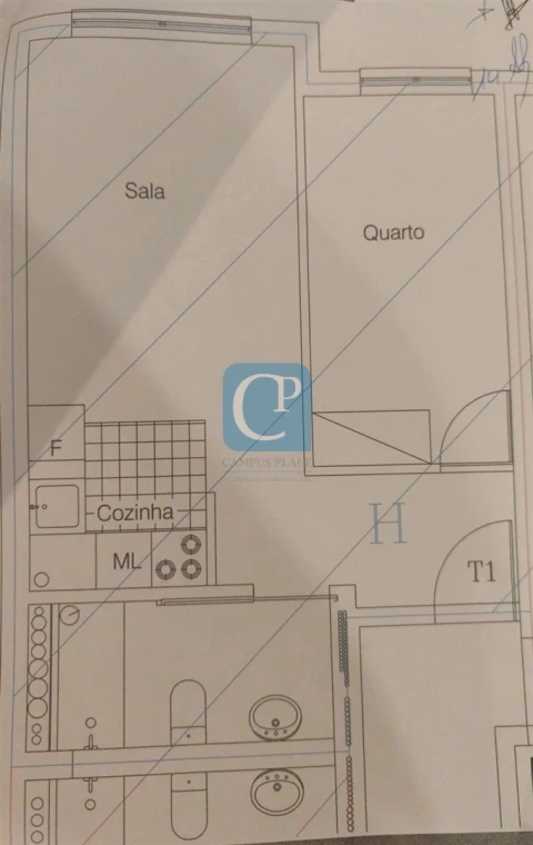 Apartamento T1 para Arrendamento em Rio Tinto