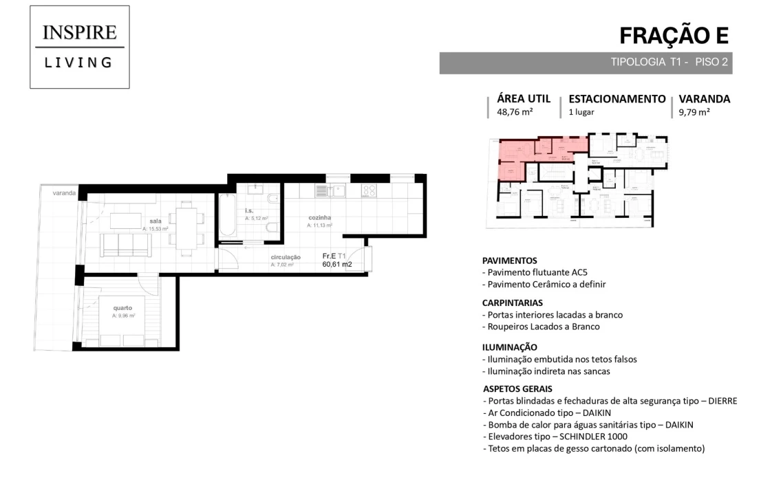 Apartamento T1 para Venda em Viseu Foto 16