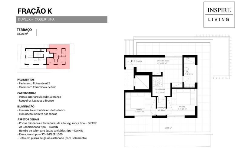 Apartamento T4 para Venda em Viseu Planta 2