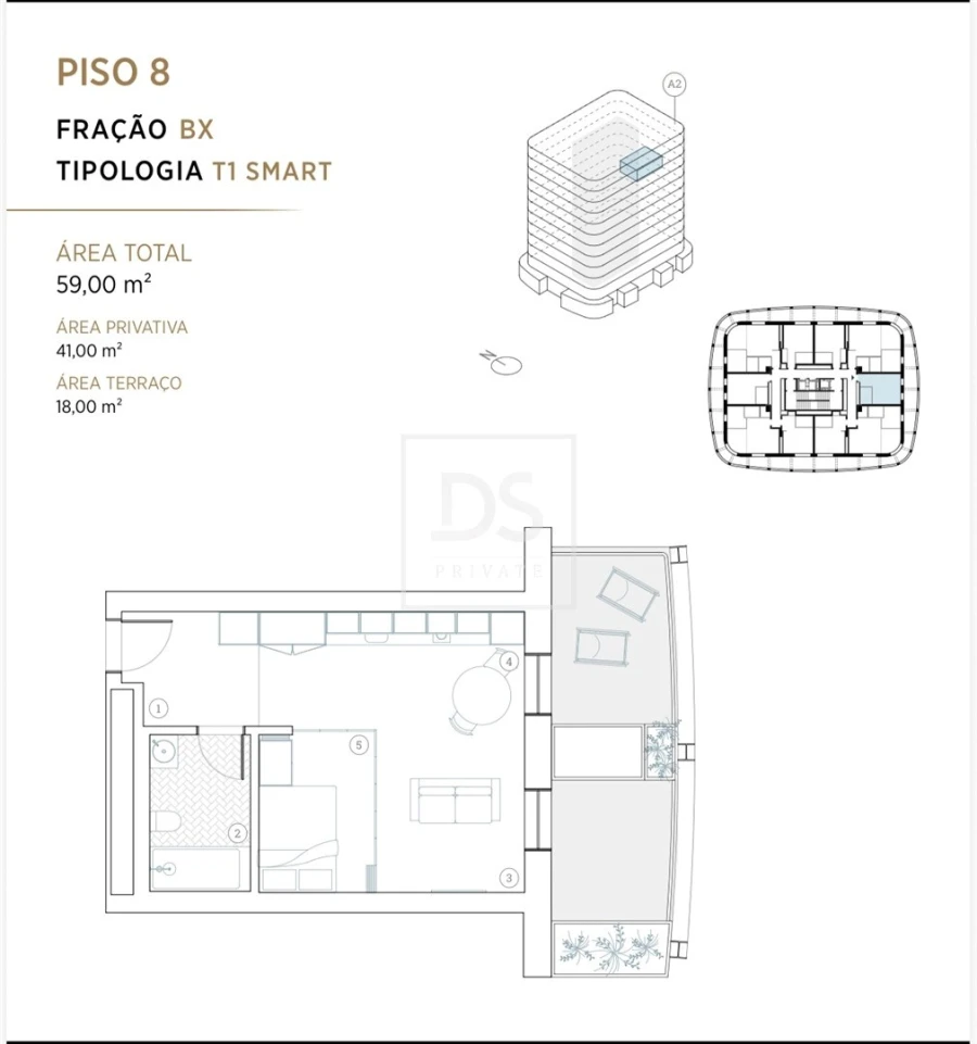 Apartamento T1 para Venda em Paranhos Planta 1