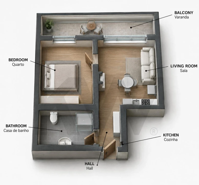 Apartamento T1 para Venda em Porches Foto 29