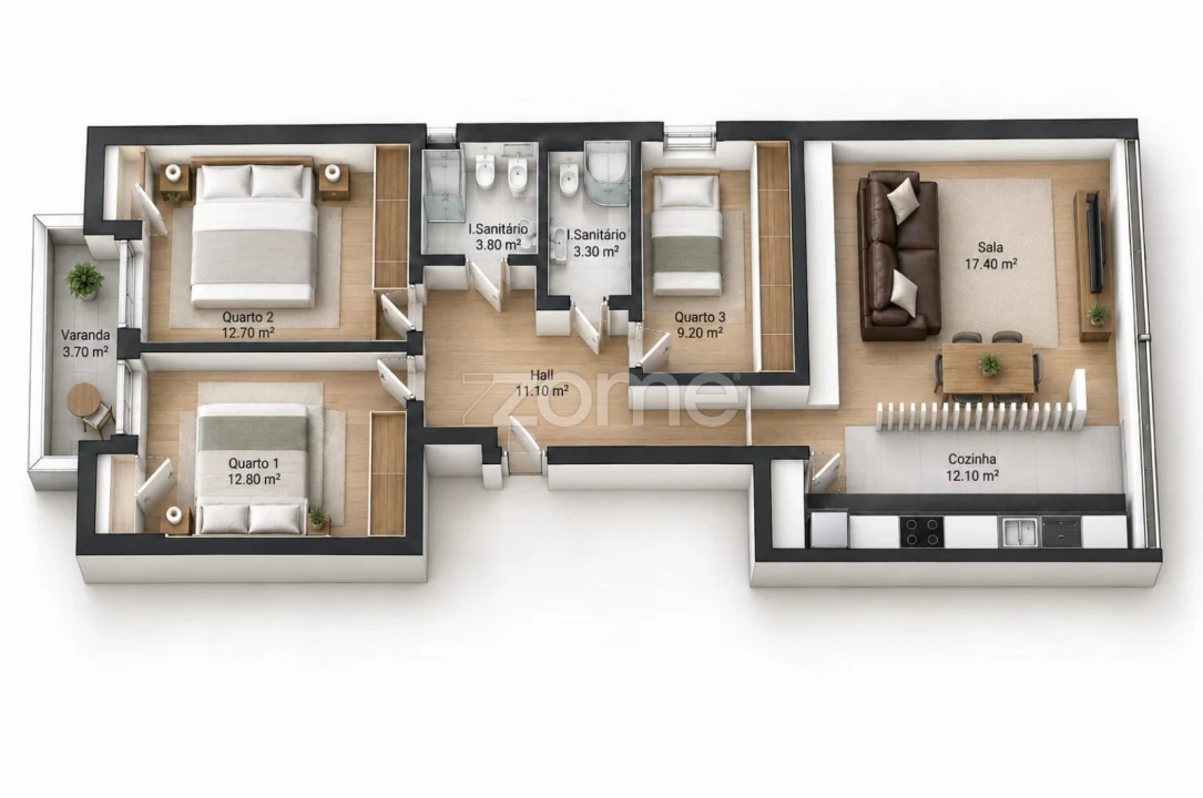 Apartamento T3 para Venda em Rio de Mouro Foto 63