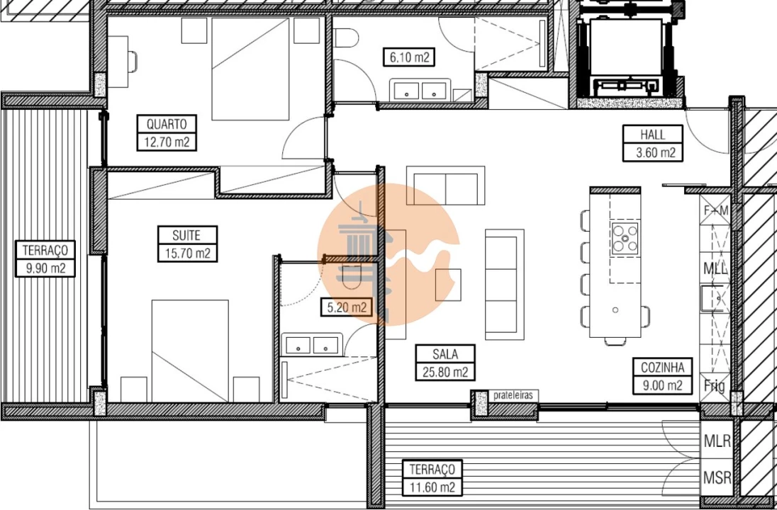 Apartamento T2 para Venda em Montenegro Foto 33