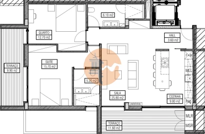 Apartamento T2 para Venda em Montenegro